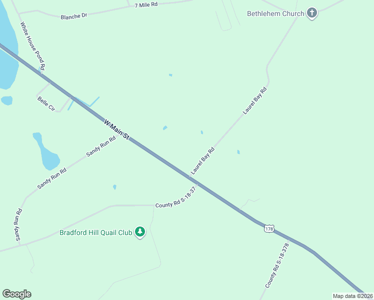 map of restaurants, bars, coffee shops, grocery stores, and more near 127 Laurel Bay Road in Harleyville