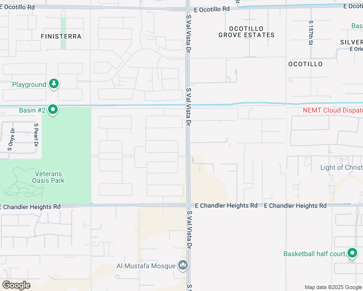 map of restaurants, bars, coffee shops, grocery stores, and more near 6163 South Boulder Street in Gilbert