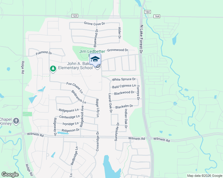 map of restaurants, bars, coffee shops, grocery stores, and more near 5213 Bald Cypress Lane in McKinney