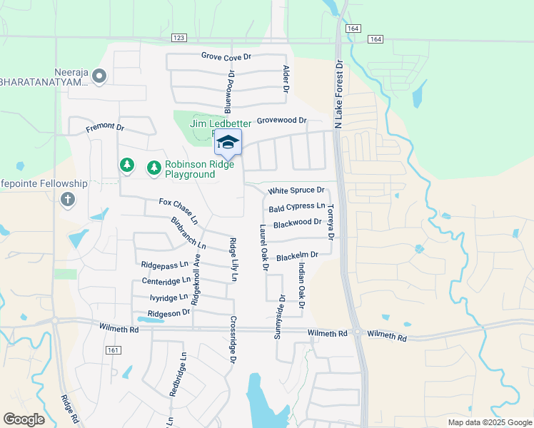 map of restaurants, bars, coffee shops, grocery stores, and more near 5213 Bald Cypress Lane in McKinney