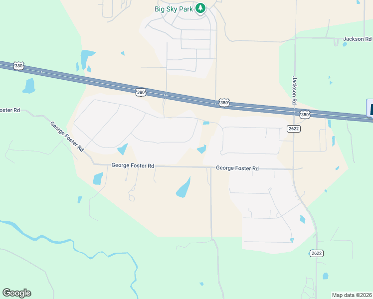 map of restaurants, bars, coffee shops, grocery stores, and more near 13600 George Foster Road in Ponder