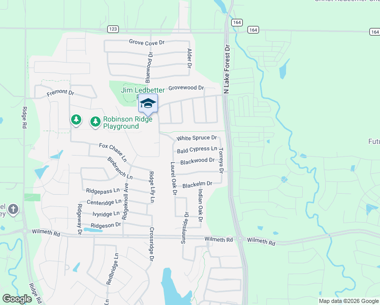 map of restaurants, bars, coffee shops, grocery stores, and more near 5117 Bald Cypress Lane in McKinney