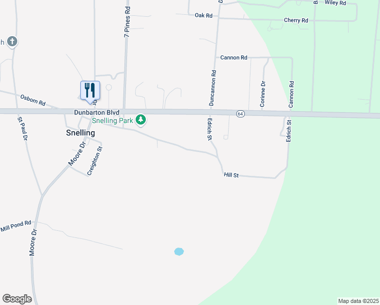 map of restaurants, bars, coffee shops, grocery stores, and more near 135 Hill Street in Barnwell
