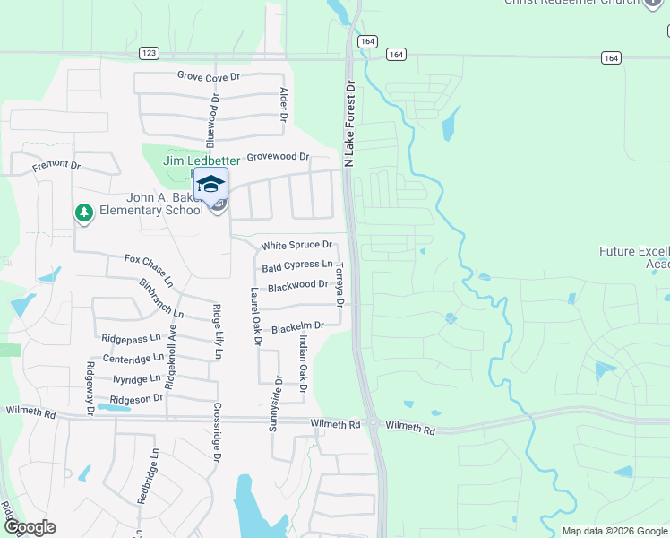 map of restaurants, bars, coffee shops, grocery stores, and more near 5001 Bald Cypress Lane in McKinney
