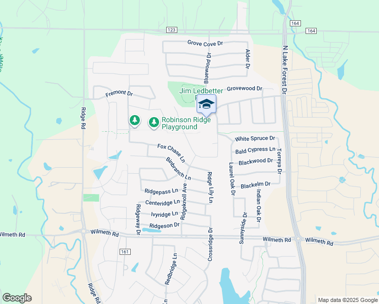 map of restaurants, bars, coffee shops, grocery stores, and more near 3105 Maplewood Drive in McKinney