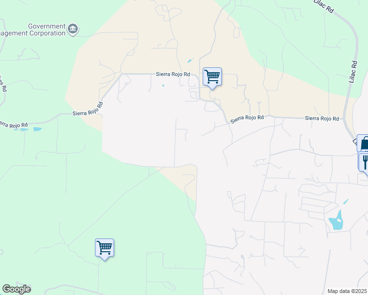 map of restaurants, bars, coffee shops, grocery stores, and more near 28921 Aerie Road in Valley Center