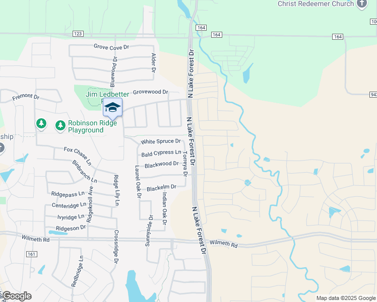 map of restaurants, bars, coffee shops, grocery stores, and more near 2900 Torreya Drive in McKinney