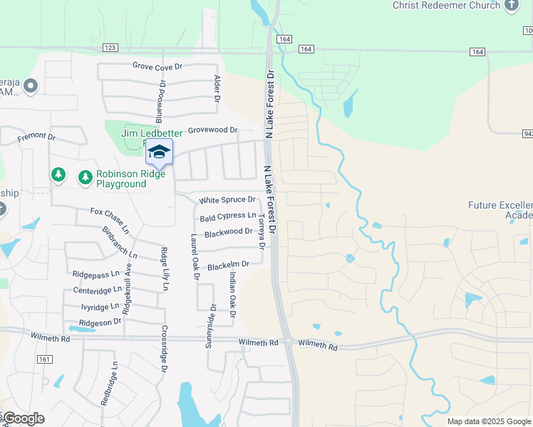 map of restaurants, bars, coffee shops, grocery stores, and more near 2900 Torreya Drive in McKinney