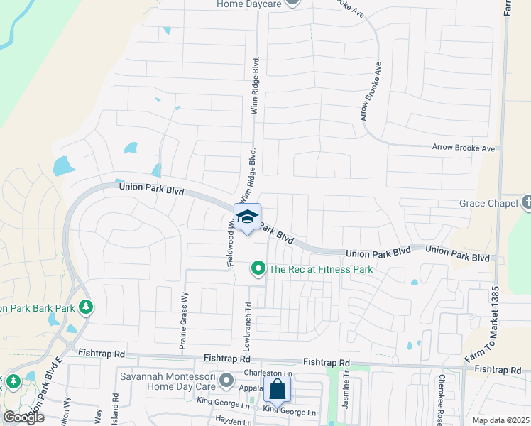 map of restaurants, bars, coffee shops, grocery stores, and more near 1209 Timber Grove Terrace in Aubrey