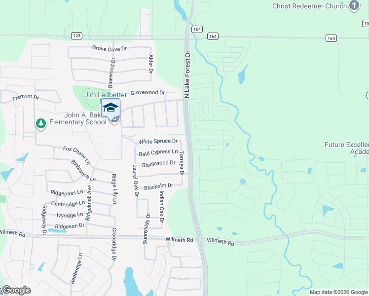 map of restaurants, bars, coffee shops, grocery stores, and more near 5001 Bald Cypress Lane in McKinney