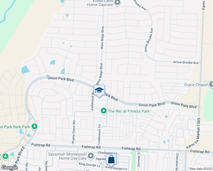 map of restaurants, bars, coffee shops, grocery stores, and more near 1209 Timber Grove Terrace in Aubrey
