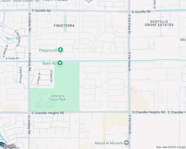 map of restaurants, bars, coffee shops, grocery stores, and more near 1291 East Aris Drive in Gilbert