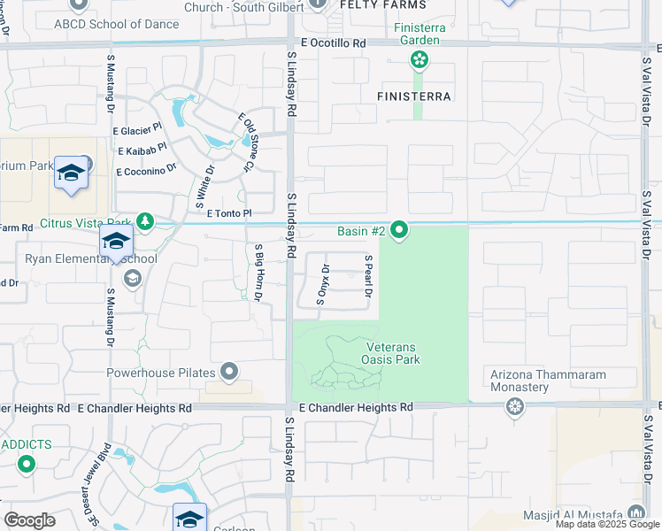 map of restaurants, bars, coffee shops, grocery stores, and more near 4080 East Canyon Way in Chandler
