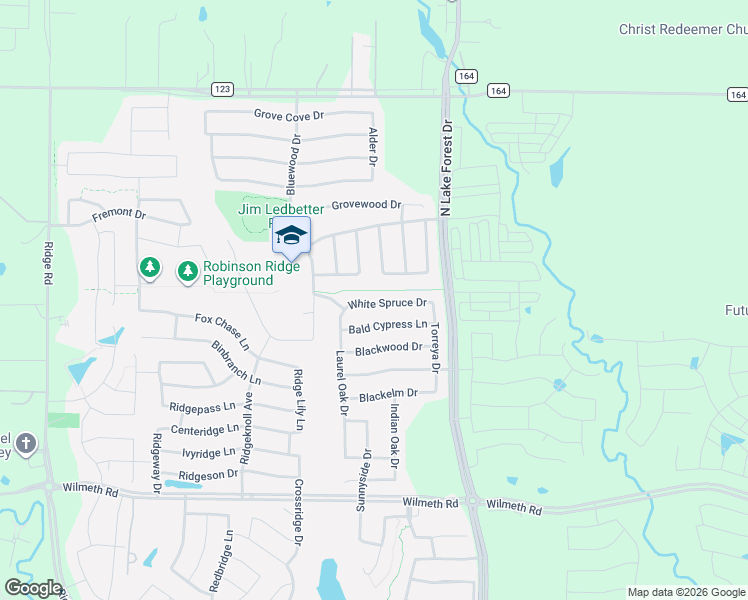 map of restaurants, bars, coffee shops, grocery stores, and more near 5205 Basswood Drive in McKinney