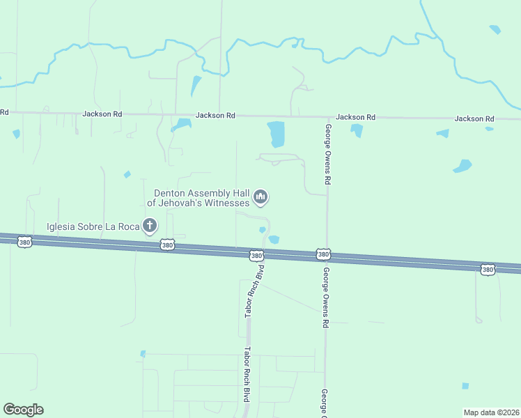 map of restaurants, bars, coffee shops, grocery stores, and more near 14542 U.S. 380 in Krum