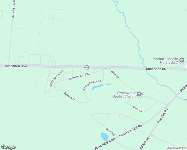 map of restaurants, bars, coffee shops, grocery stores, and more near 61 Fairway Lane in Barnwell