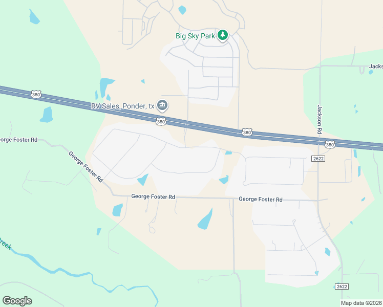map of restaurants, bars, coffee shops, grocery stores, and more near 18848 U.S. 380 in Ponder