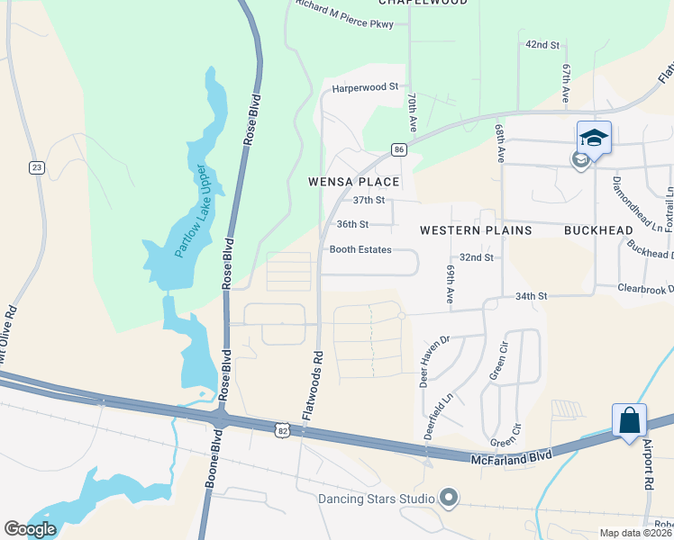 map of restaurants, bars, coffee shops, grocery stores, and more near 19 Booth Estates in Northport