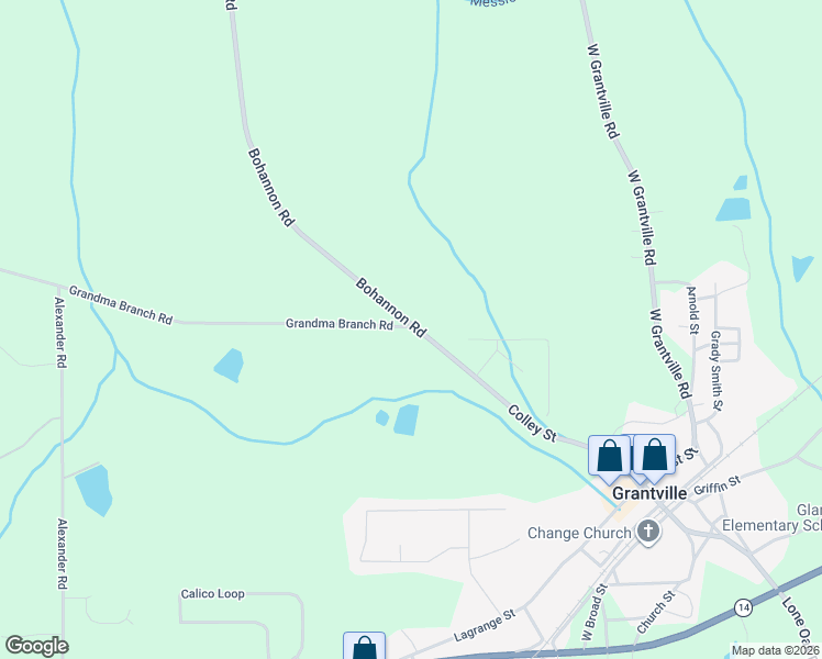 map of restaurants, bars, coffee shops, grocery stores, and more near 365 Bohannon Road in Grantville