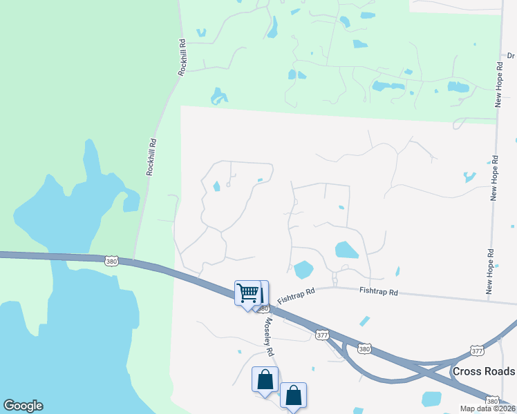 map of restaurants, bars, coffee shops, grocery stores, and more near 119-129 Cedar Lane in Cross Roads