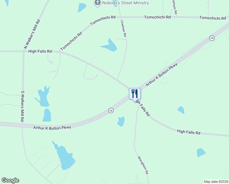 map of restaurants, bars, coffee shops, grocery stores, and more near 3128 High Falls Road in Griffin