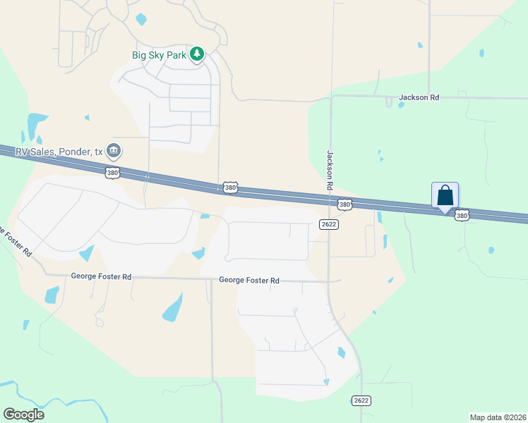 map of restaurants, bars, coffee shops, grocery stores, and more near 17887 U.S. 380 in Ponder