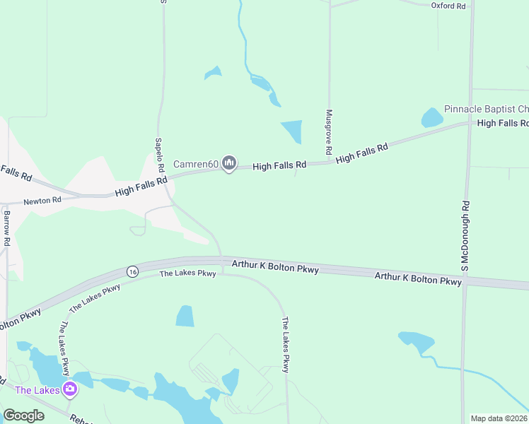 map of restaurants, bars, coffee shops, grocery stores, and more near 2014 High Falls Road in Griffin