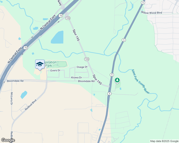 map of restaurants, bars, coffee shops, grocery stores, and more near 4028 Tejas Drive in McKinney