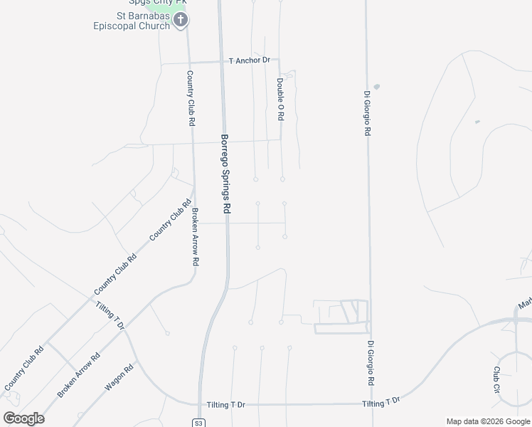 map of restaurants, bars, coffee shops, grocery stores, and more near 2916 Double O Road in Borrego Springs