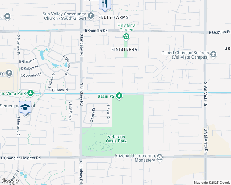map of restaurants, bars, coffee shops, grocery stores, and more near 4235 East Prescott Place in Chandler