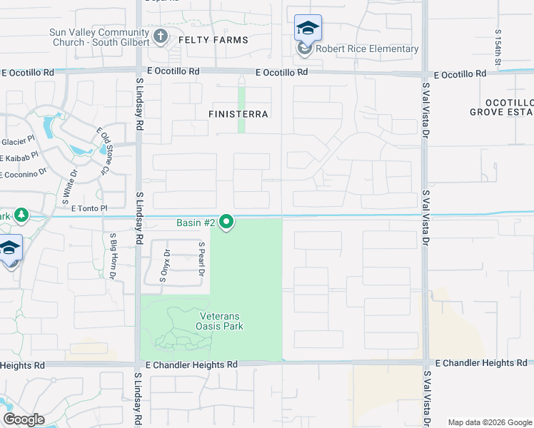 map of restaurants, bars, coffee shops, grocery stores, and more near 4451 South Topaz Place in Chandler