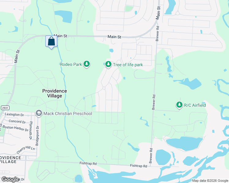 map of restaurants, bars, coffee shops, grocery stores, and more near 3642 Brewer Road in Aubrey