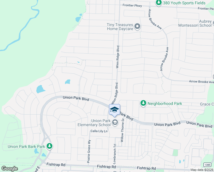 map of restaurants, bars, coffee shops, grocery stores, and more near 1257 Eagle Lane in Krugerville