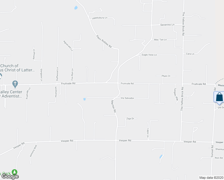 map of restaurants, bars, coffee shops, grocery stores, and more near 15533 Fruitvale Road in Valley Center