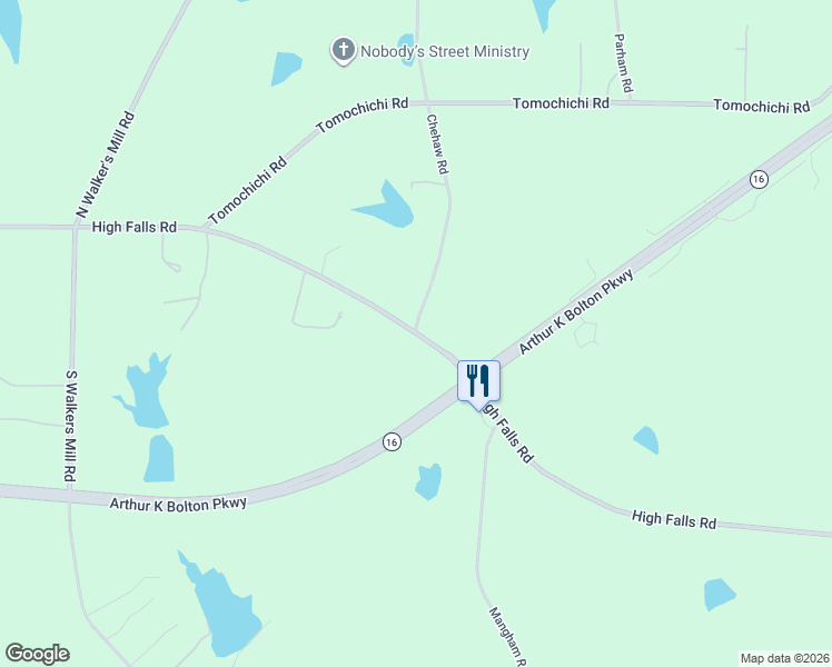 map of restaurants, bars, coffee shops, grocery stores, and more near 3128 High Falls Road in Griffin