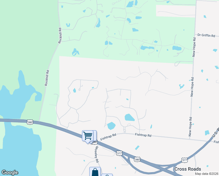 map of restaurants, bars, coffee shops, grocery stores, and more near 2885 Woodland Drive in Aubrey