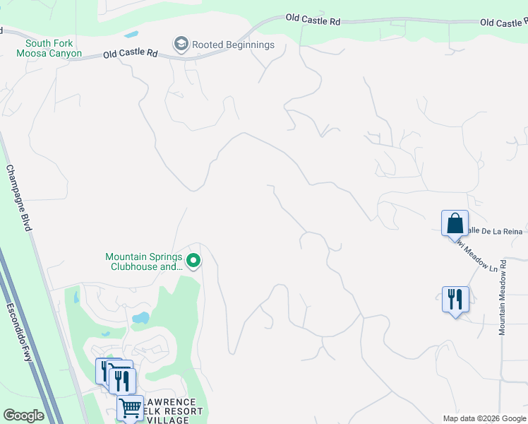 map of restaurants, bars, coffee shops, grocery stores, and more near 29528 Welk Highland Drive in Escondido