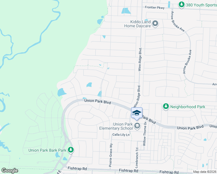 map of restaurants, bars, coffee shops, grocery stores, and more near 7637 Rampart Drive in Aubrey