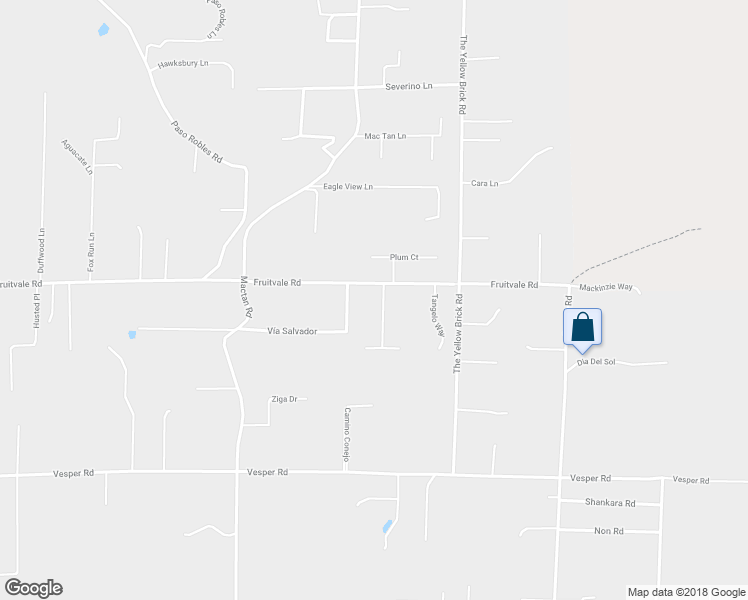 map of restaurants, bars, coffee shops, grocery stores, and more near 15821 Fruitvale Road in Valley Center