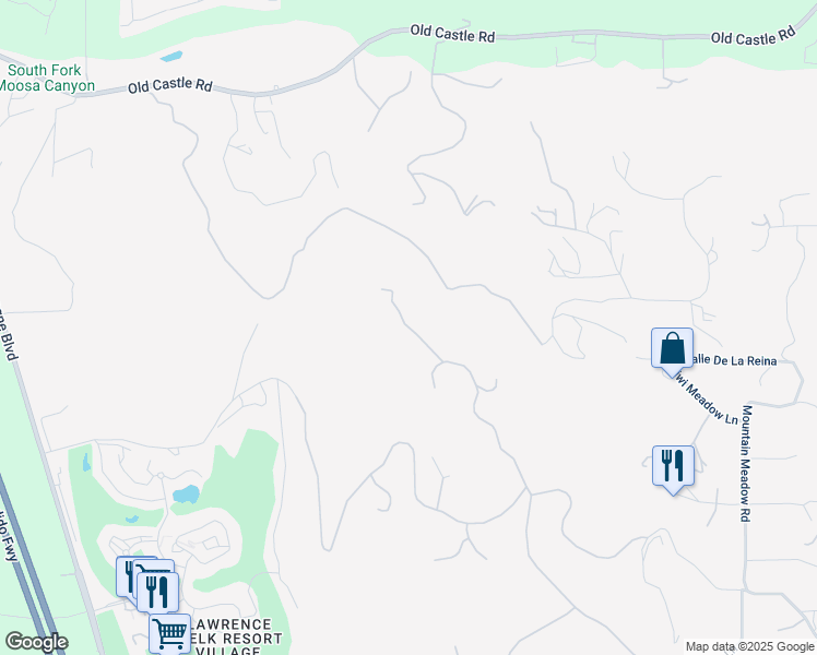 map of restaurants, bars, coffee shops, grocery stores, and more near Welk Highland Lane in Hidden Meadows