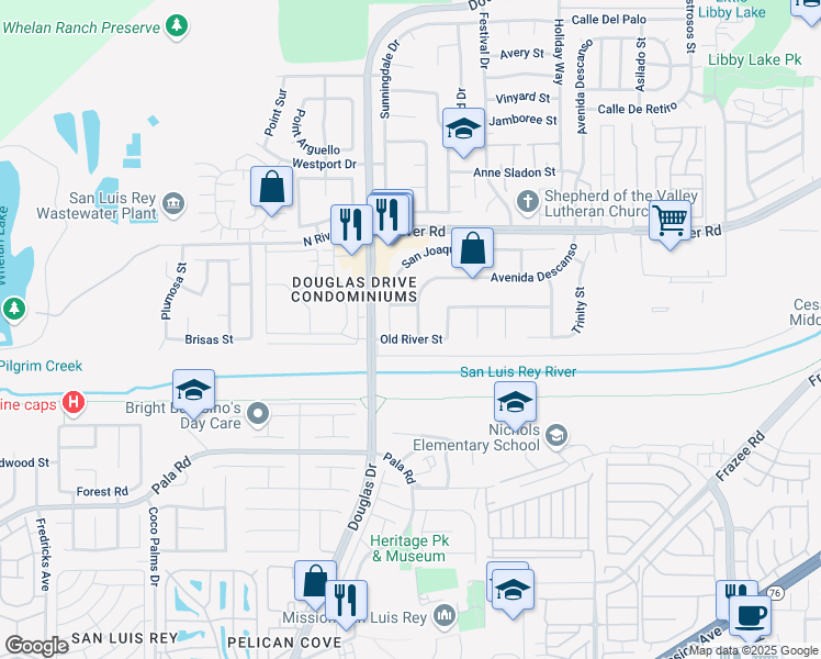 map of restaurants, bars, coffee shops, grocery stores, and more near 6 Avenida Descanso in Oceanside