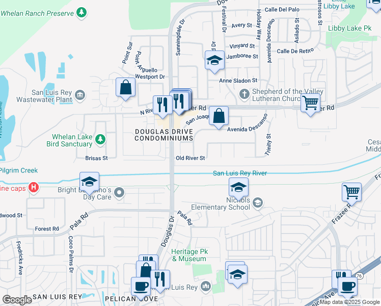 map of restaurants, bars, coffee shops, grocery stores, and more near 6 Avenida Descanso in Oceanside