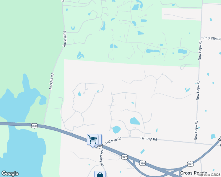 map of restaurants, bars, coffee shops, grocery stores, and more near 2885 Woodland Drive in Aubrey