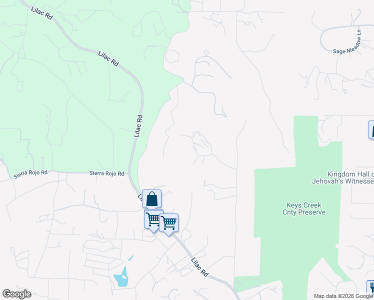 map of restaurants, bars, coffee shops, grocery stores, and more near 13065 Vía Suena in Valley Center