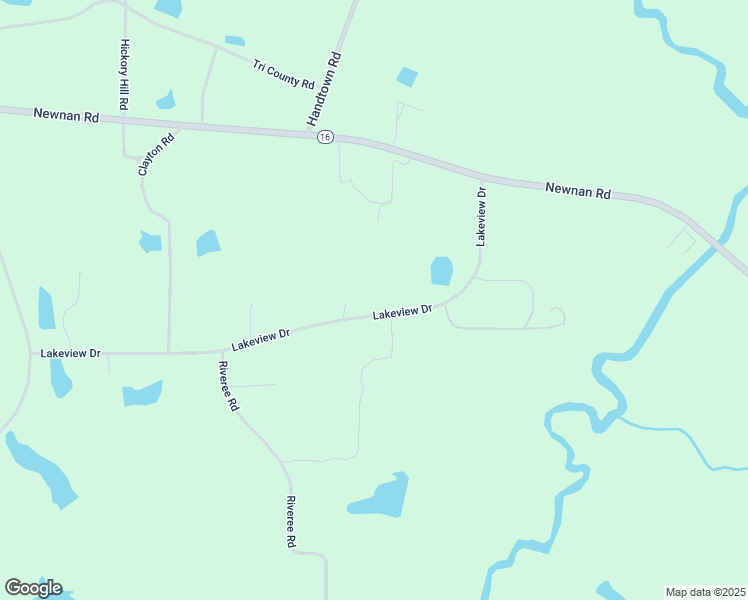map of restaurants, bars, coffee shops, grocery stores, and more near 242 Lakeview Circle in Griffin