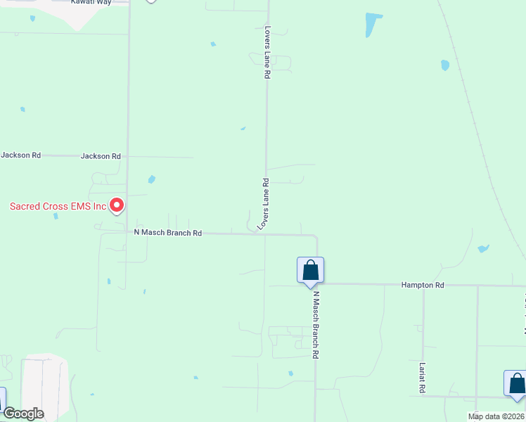 map of restaurants, bars, coffee shops, grocery stores, and more near 1895 Lovers Lane Road in Denton
