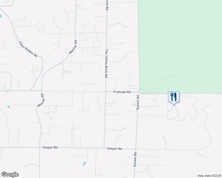 map of restaurants, bars, coffee shops, grocery stores, and more near 29169 The Yellow Brick Road in Valley Center