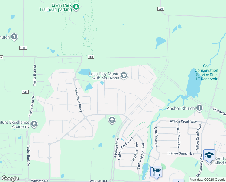 map of restaurants, bars, coffee shops, grocery stores, and more near 3945 Ironbark Way in McKinney