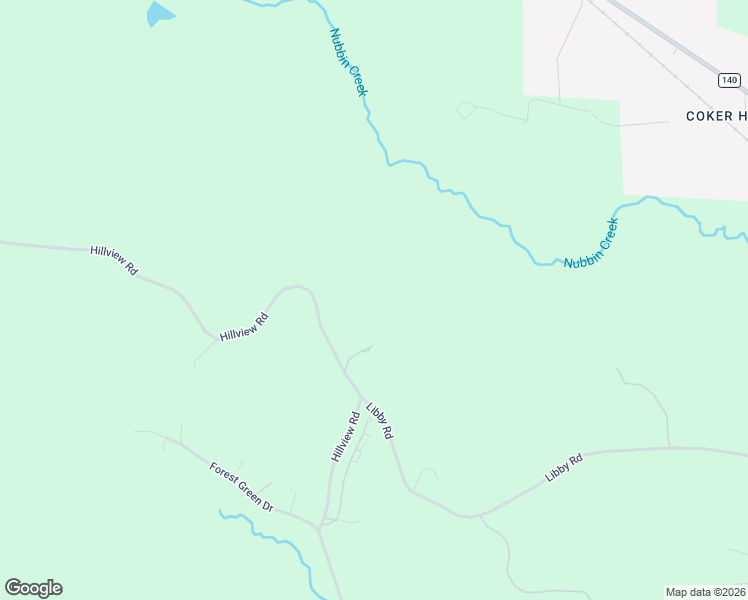 map of restaurants, bars, coffee shops, grocery stores, and more near 15499 Hillview Road in Coker