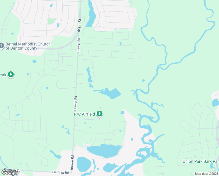 map of restaurants, bars, coffee shops, grocery stores, and more near 2380 Brewer Road in Aubrey